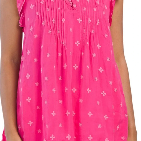 JOHNNY WAS Athena Tunic Pink Eyelet Top BNWT - Picture 8 of 11